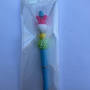 Blue Bunny Bead Decorative Pen